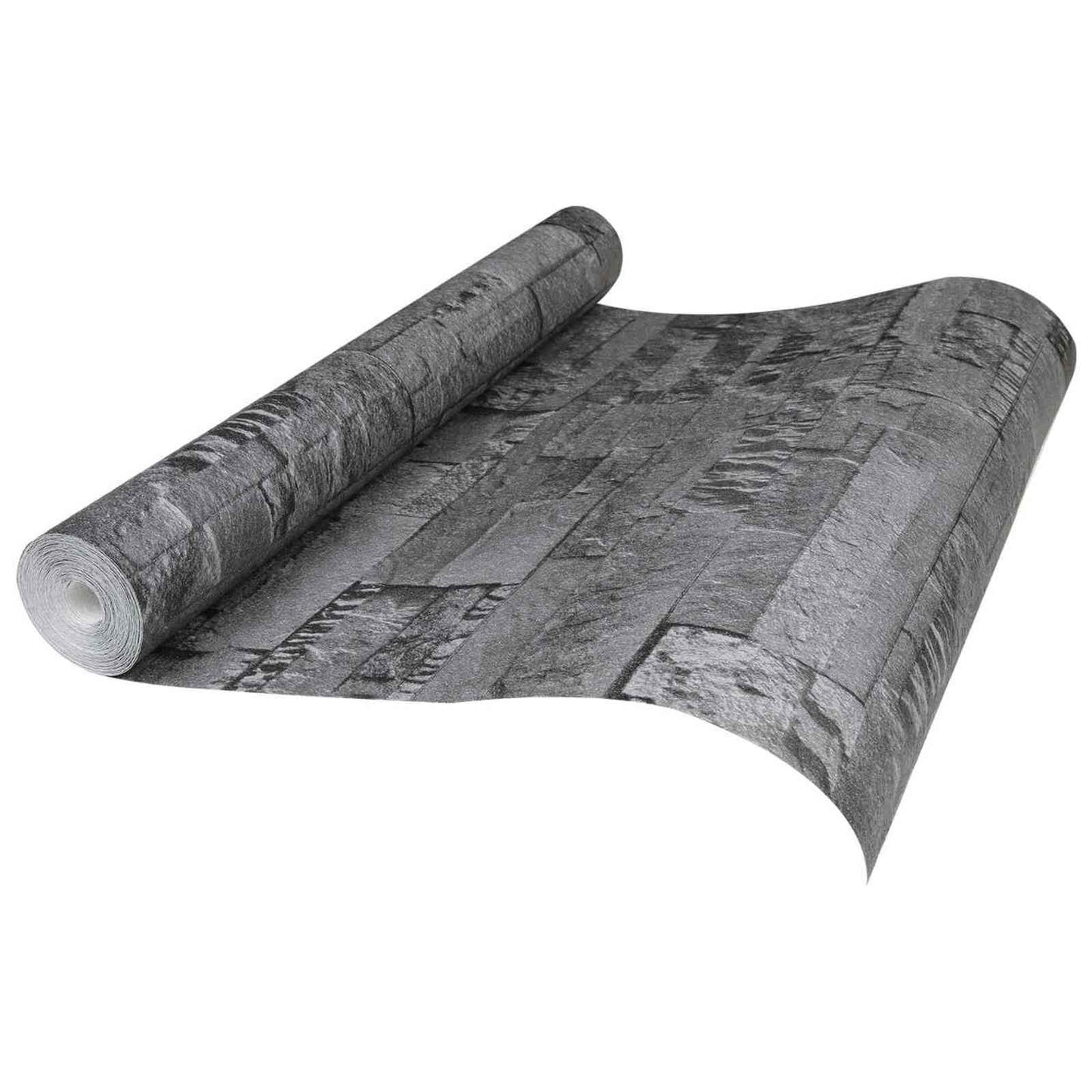 3D Stone Wallpaper Black 10 x 0.53 m Non-Woven Fabric