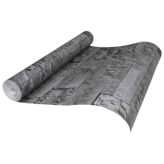 3D Stone Wallpaper Black 10 x 0.53 m Non-Woven Fabric