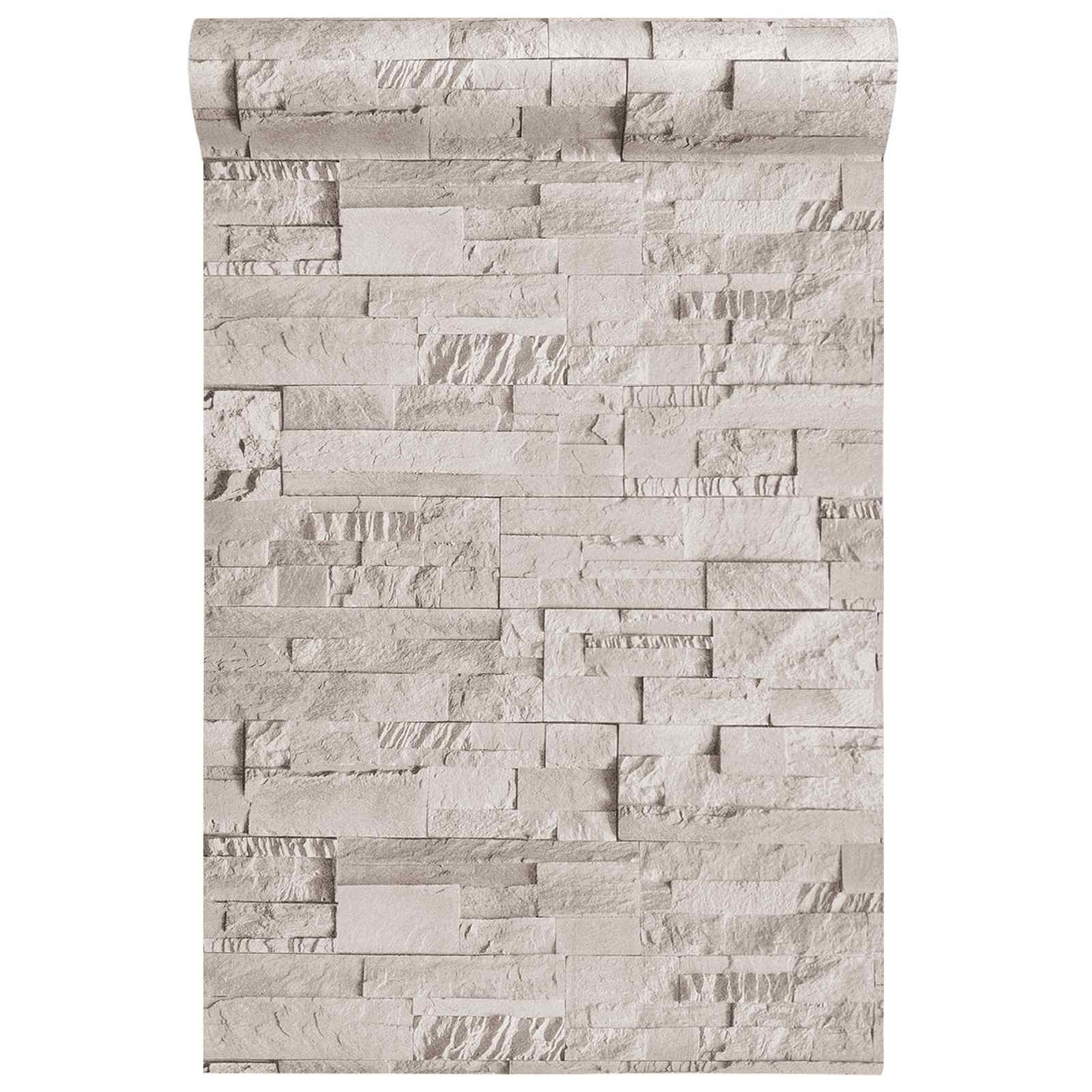 3D Stone Wallpaper Cream 10 x 0.53 m Non-Woven Fabric