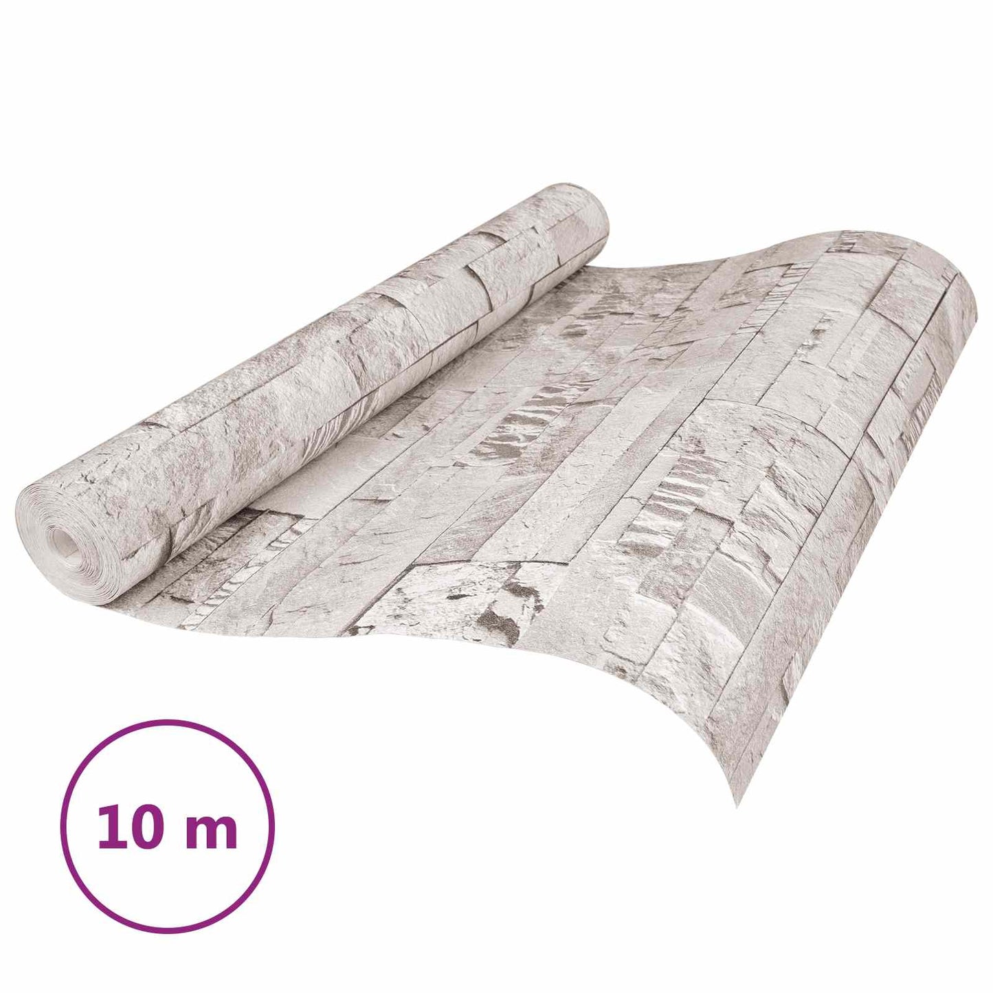 3D Stone Wallpaper Cream 10 x 0.53 m Non-Woven Fabric