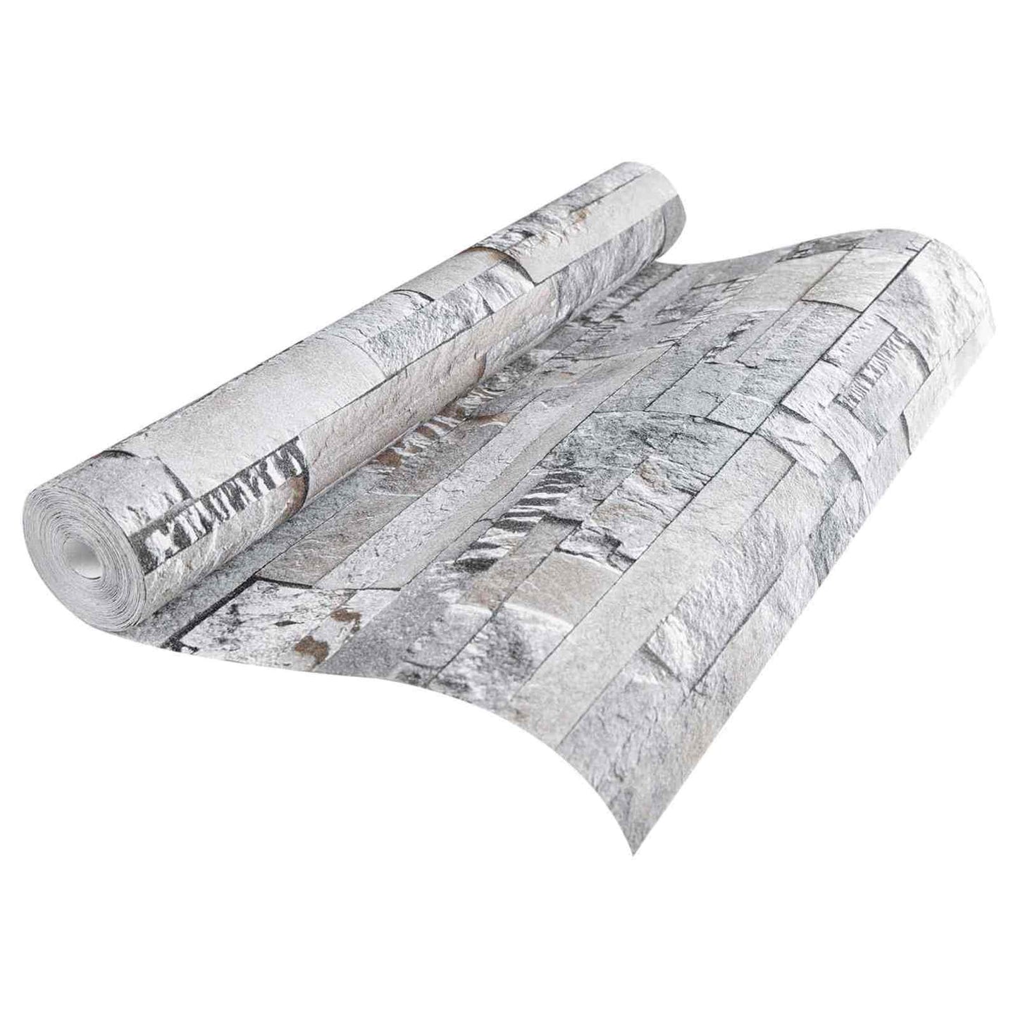3D Stone Wallpaper Grey 10 x 0.53 m Non-Woven Fabric