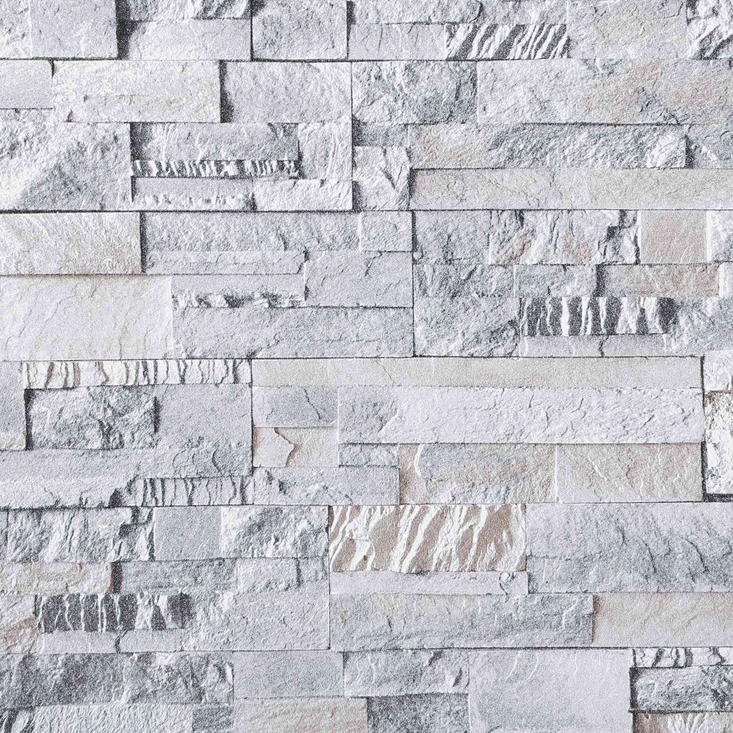 3D Stone Wallpaper Grey 10 x 0.53 m Non-Woven Fabric