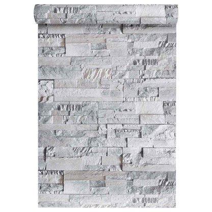 3D Stone Wallpaper Grey 10 x 0.53 m Non-Woven Fabric