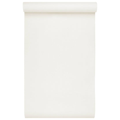 3D Solid Wallpaper Cream White 10 x 0.53 m Non-Woven Fabric