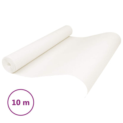 3D Solid Wallpaper Cream White 10 x 0.53 m Non-Woven Fabric