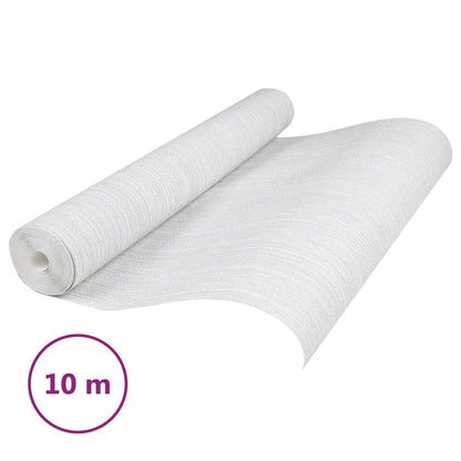 3D Solid Wallpaper Light Grey 10 x 0.53 m Non-Woven Fabric
