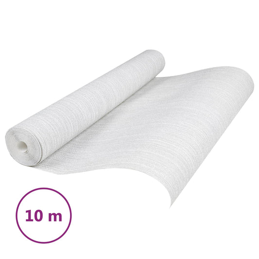 3D Solid Wallpaper Light Grey 10 x 0.53 m Non-Woven Fabric