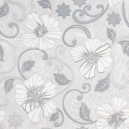 3D Solid Wallpaper Striped Flower 10 x 0.53 m Non-Woven Fabric