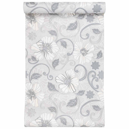 3D Solid Wallpaper Striped Flower 10 x 0.53 m Non-Woven Fabric