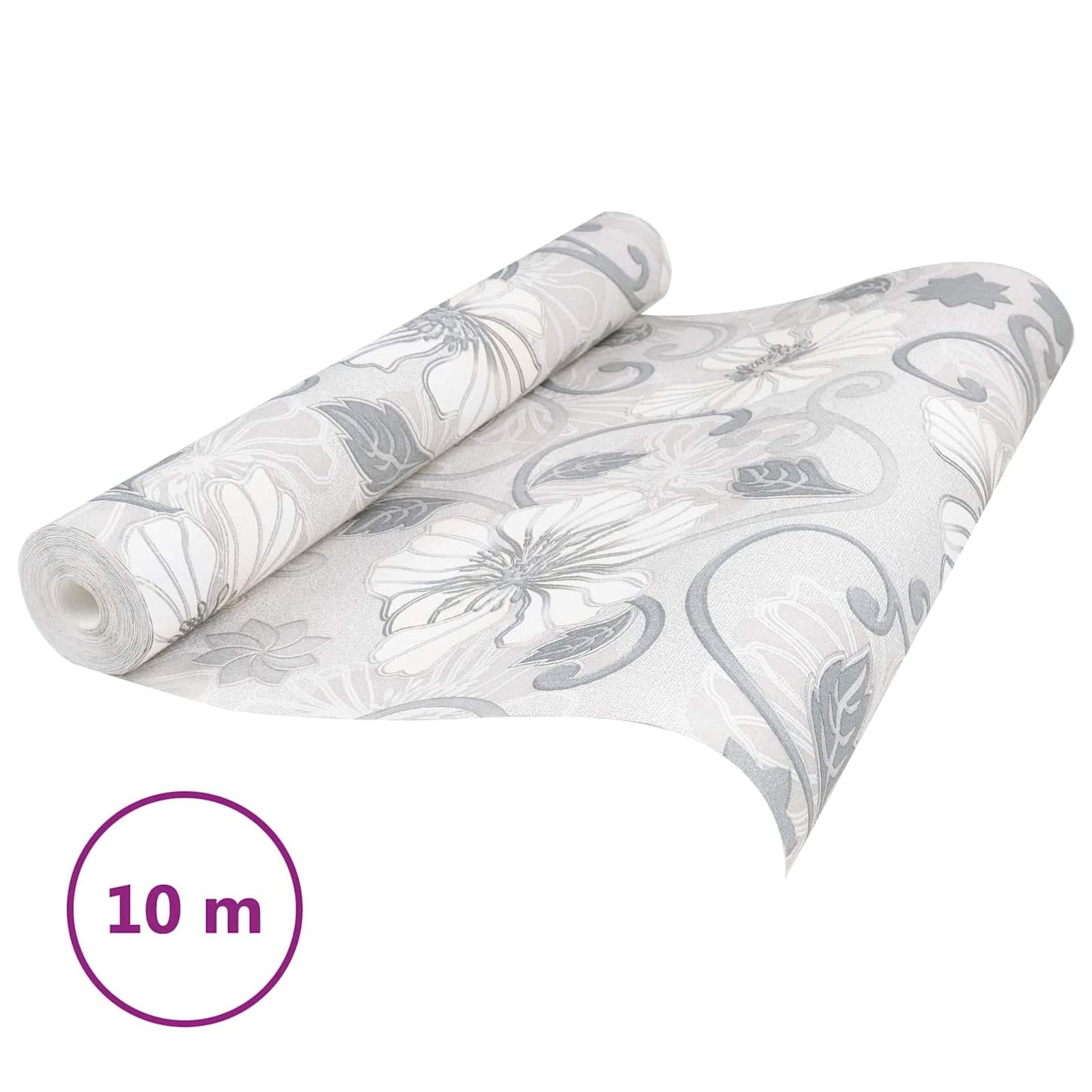 3D Solid Wallpaper Striped Flower 10 x 0.53 m Non-Woven Fabric