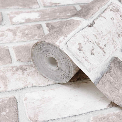 3D Solid Wallpaper Striped Brick 10 x 0.53 m Non-Woven Fabric