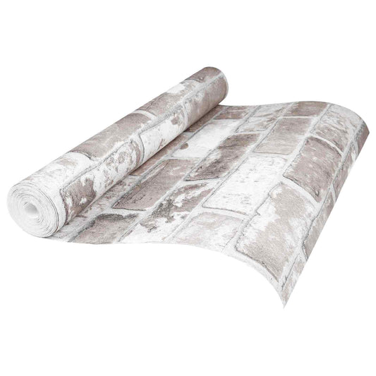 3D Solid Wallpaper Striped Brick 10 x 0.53 m Non-Woven Fabric