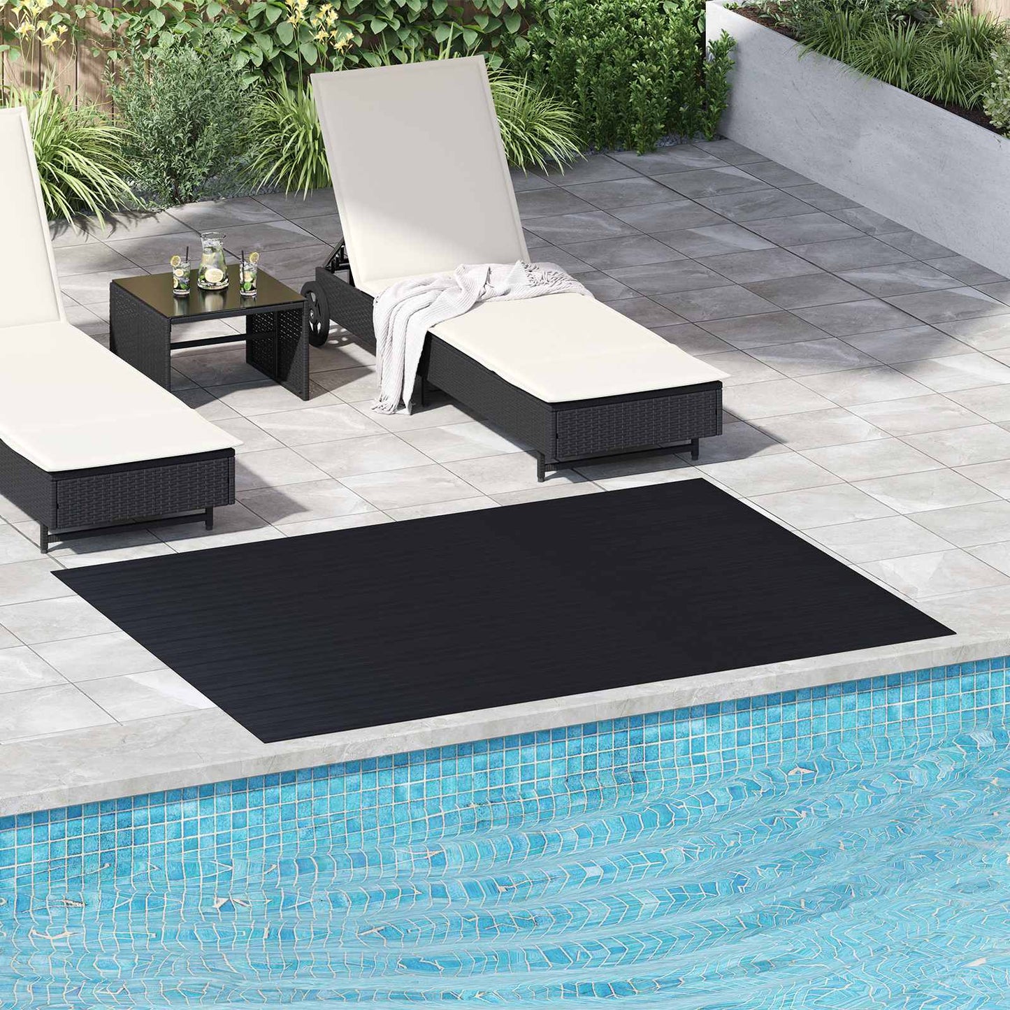 Floor Mat Black 1.5 x 2 m Rubber