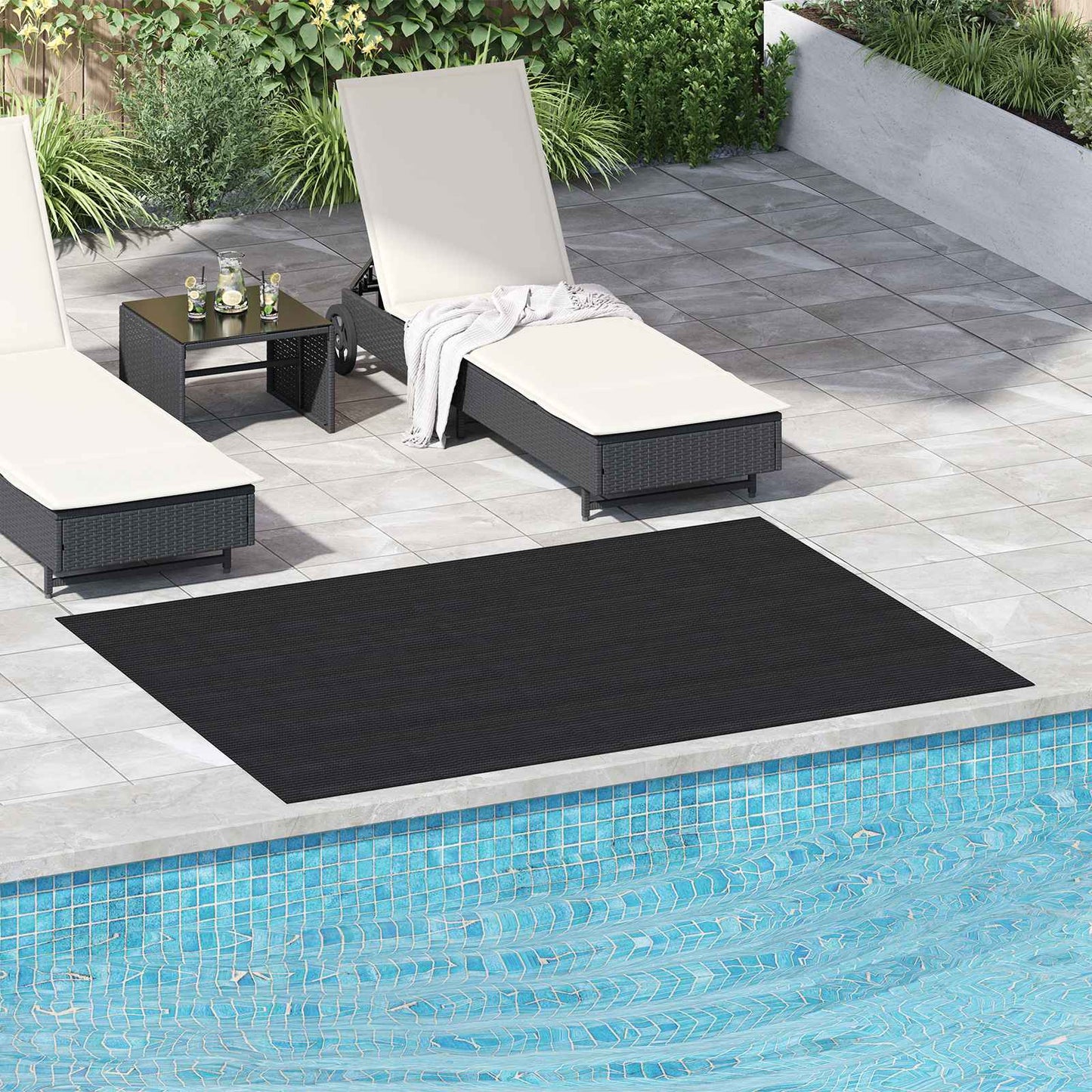 Floor Mat Black 1.5 x 2 m Rubber