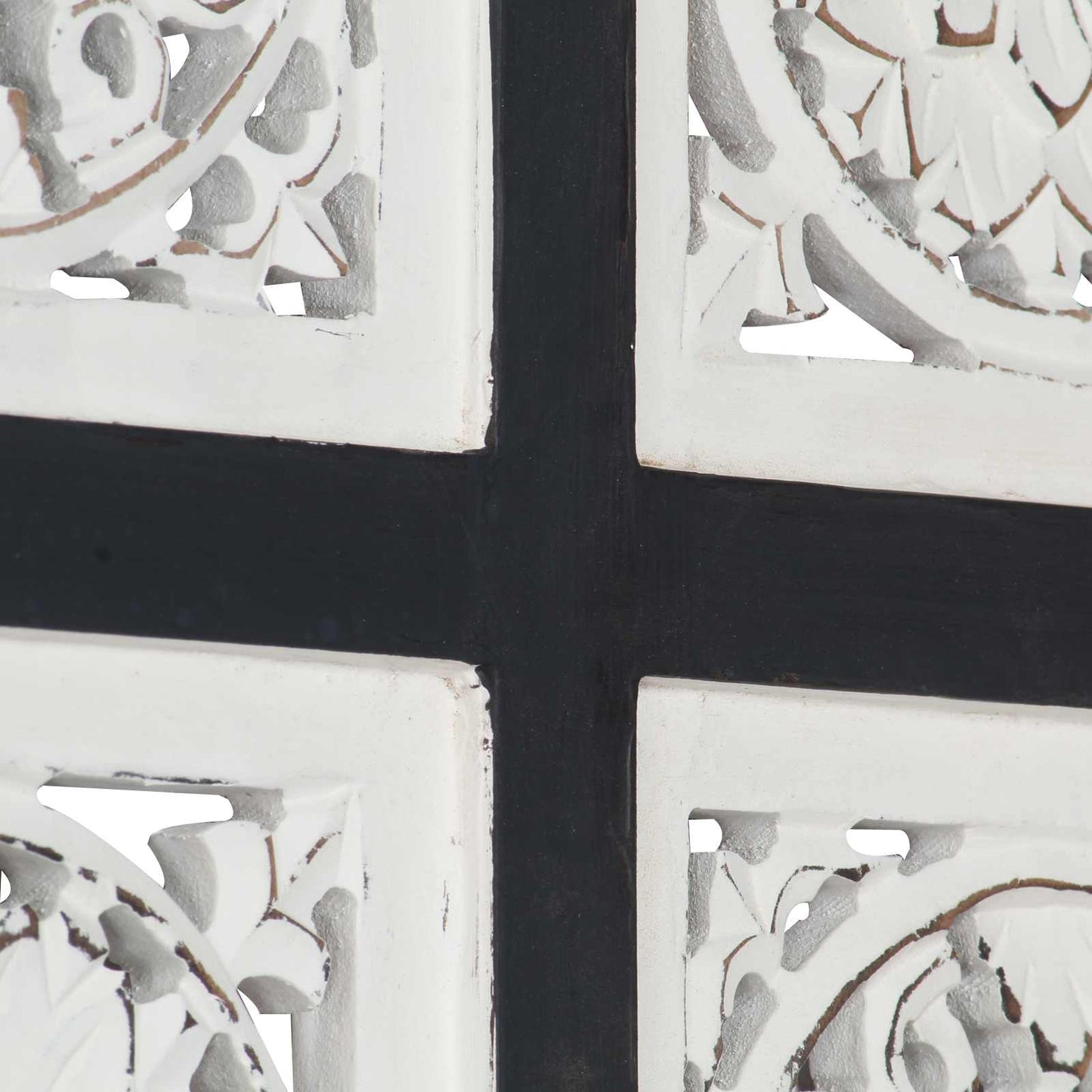 Art Decor 40 x 40 x 1.5 cm Black and White Engineered Wood