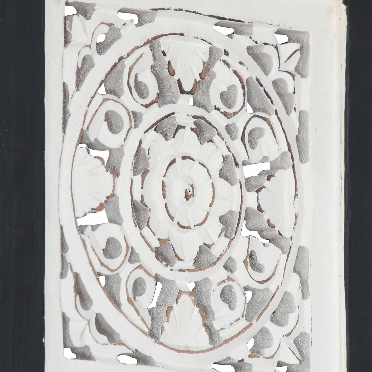 Art Decor 40 x 40 x 1.5 cm Black and White Engineered Wood