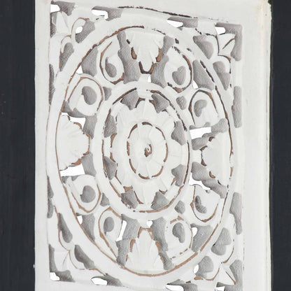Art Decor 40 x 40 x 1.5 cm Black and White Engineered Wood