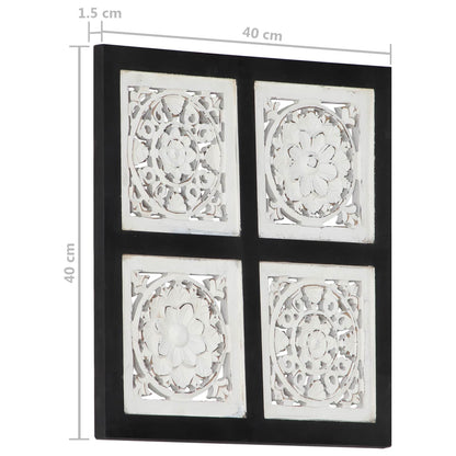 Art Decor Black and White 40 x 40 x 1.5 cm Engineered Wood