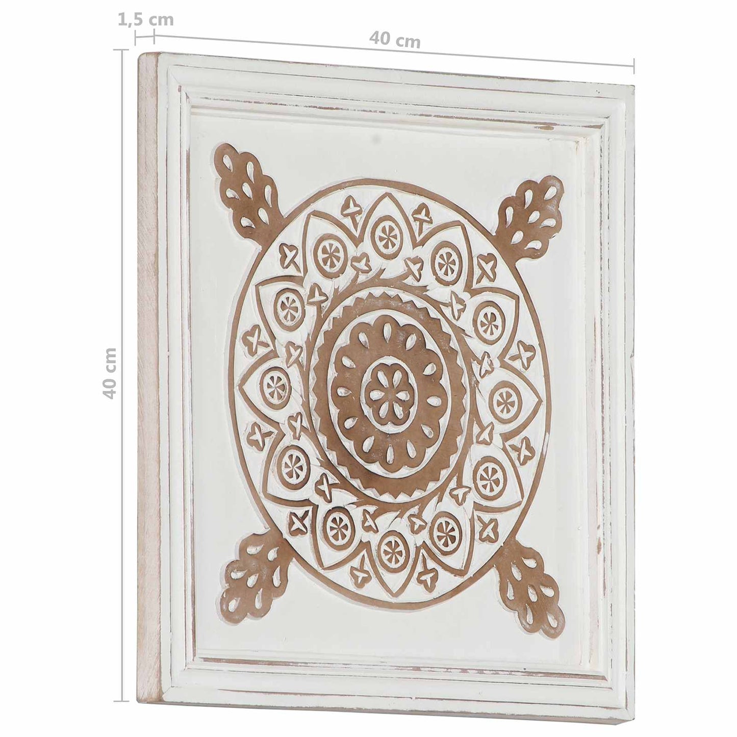 Art Decor 2 pcs Brown and White 40 x 40 x 1.5 cm