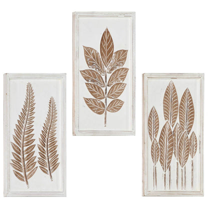 Art Decor 3 pcs Brown and White 40 x 40 x 1.5 cm
