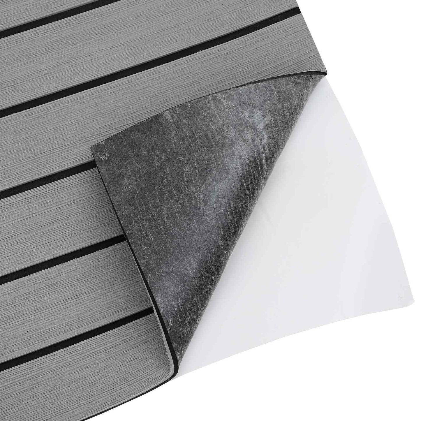 Boat Mat Striped Light Grey and Black 240 x 90 cm EVA
