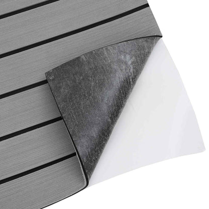 Boat Mat Striped Light Grey and Black 240 x 90 cm EVA