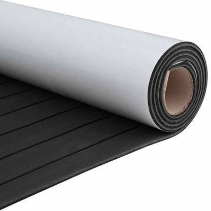 Boat Mat Striped Dark Grey and Black 240 x 90 cm EVA