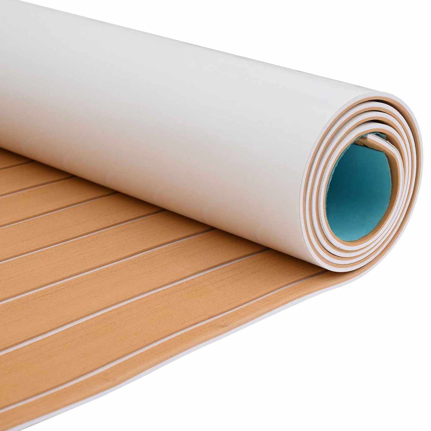 Boat Mat Striped Brown and White 240 x 90 cm EVA