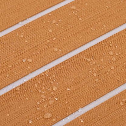Boat Mat Striped Brown and White 240 x 90 cm EVA