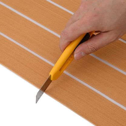 Boat Mat Striped Brown and White 240 x 90 cm EVA