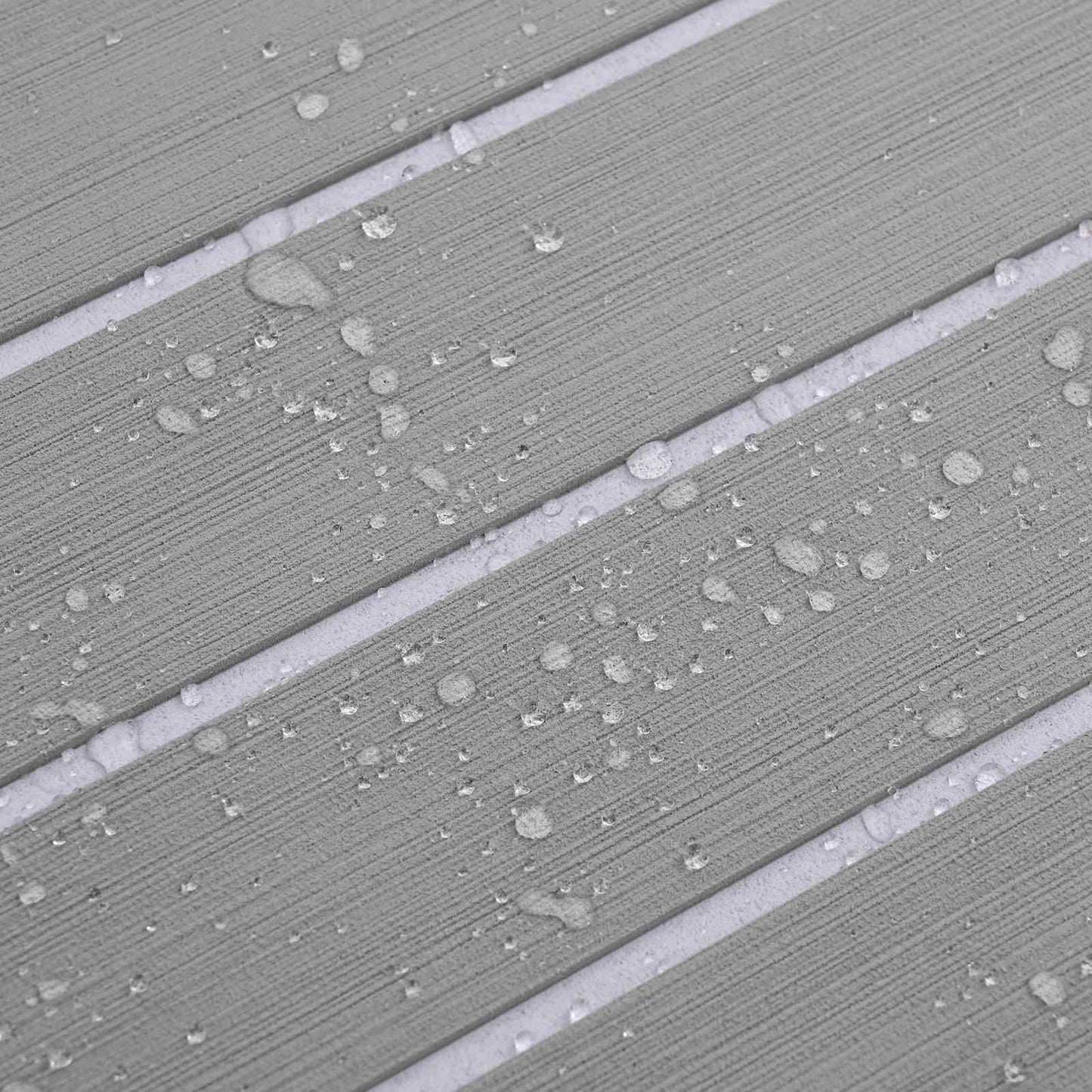 Boat Mat Striped Light Grey and White 240 x 90 cm EVA