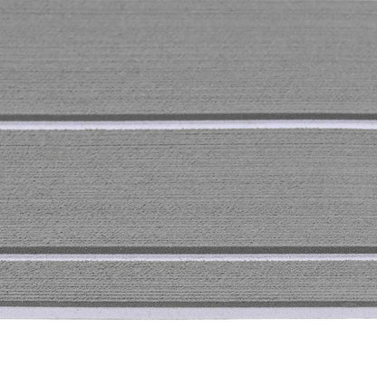Boat Mat Striped Light Grey and White 240 x 90 cm EVA