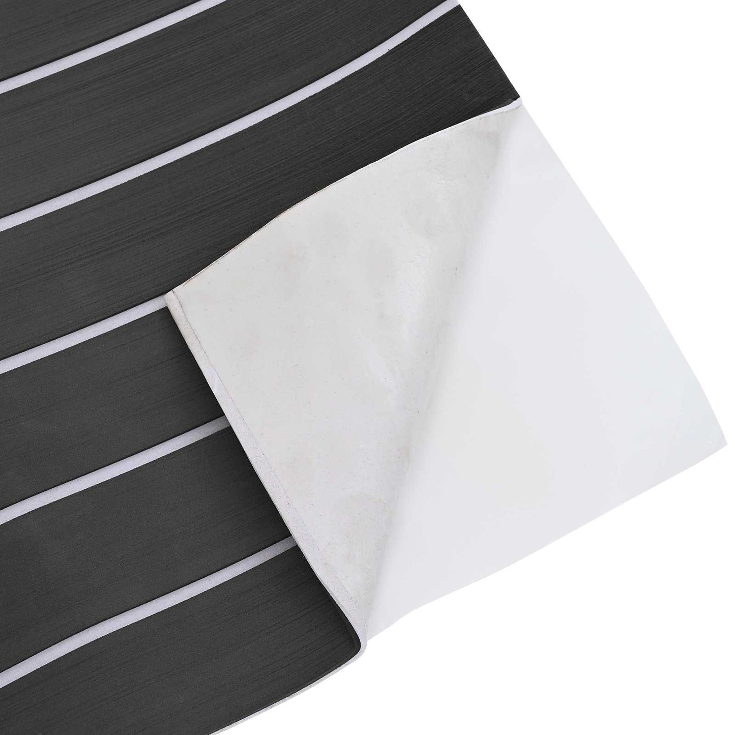 Boat Mat Striped Dark Grey and White 240 x 90 cm EVA