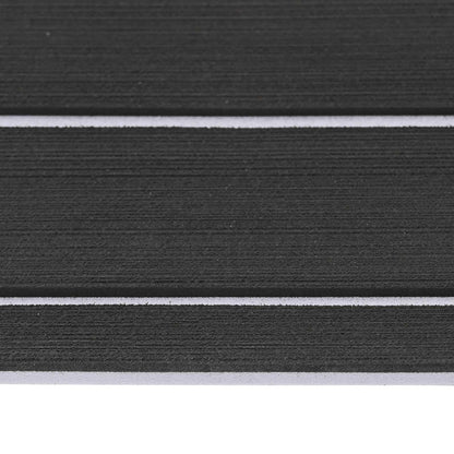 Boat Mat Striped Dark Grey and White 240 x 90 cm EVA