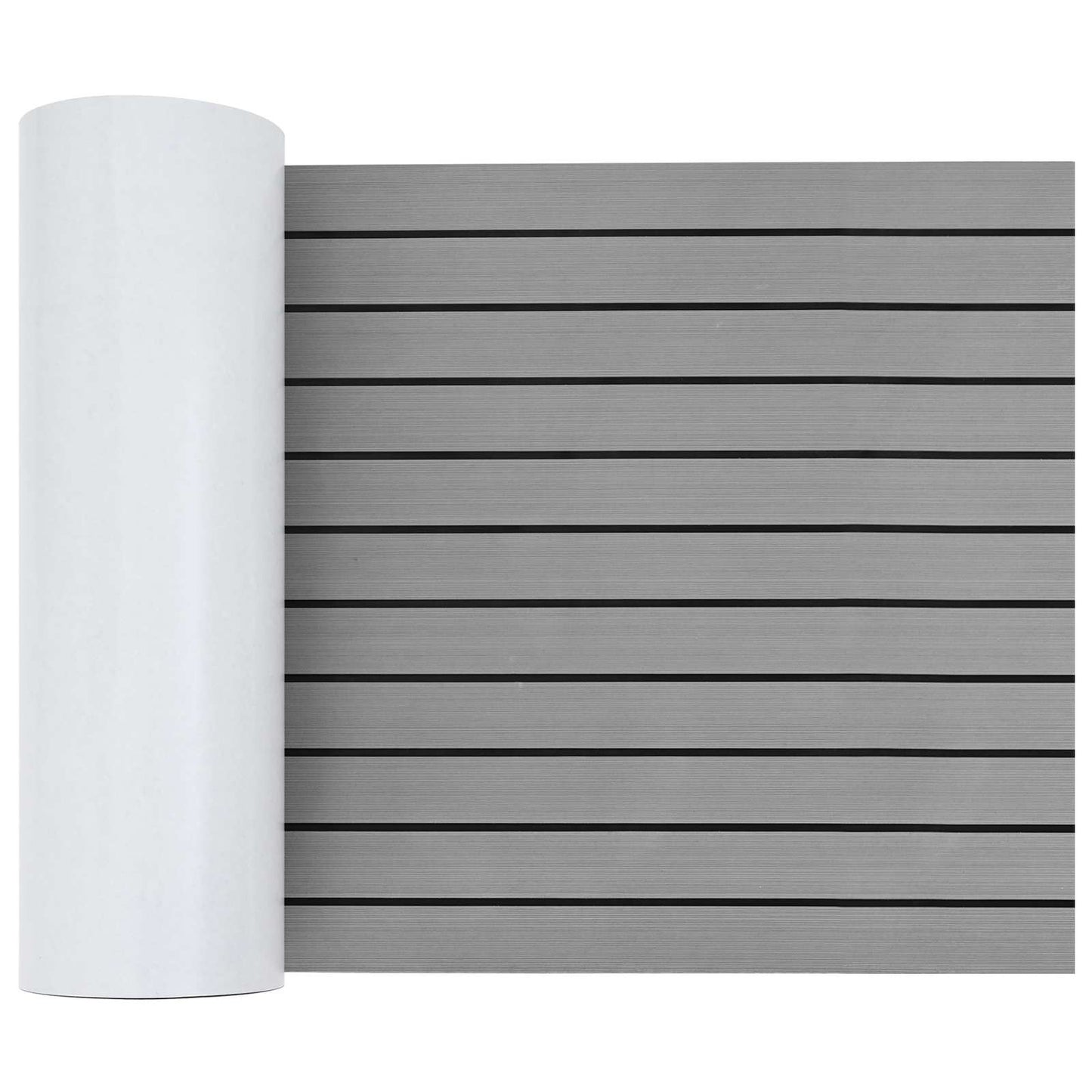 Boat Mat Striped Light Grey and Black 240 x 60 cm EVA
