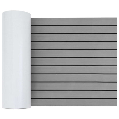 Boat Mat Striped Light Grey and Black 240 x 60 cm EVA