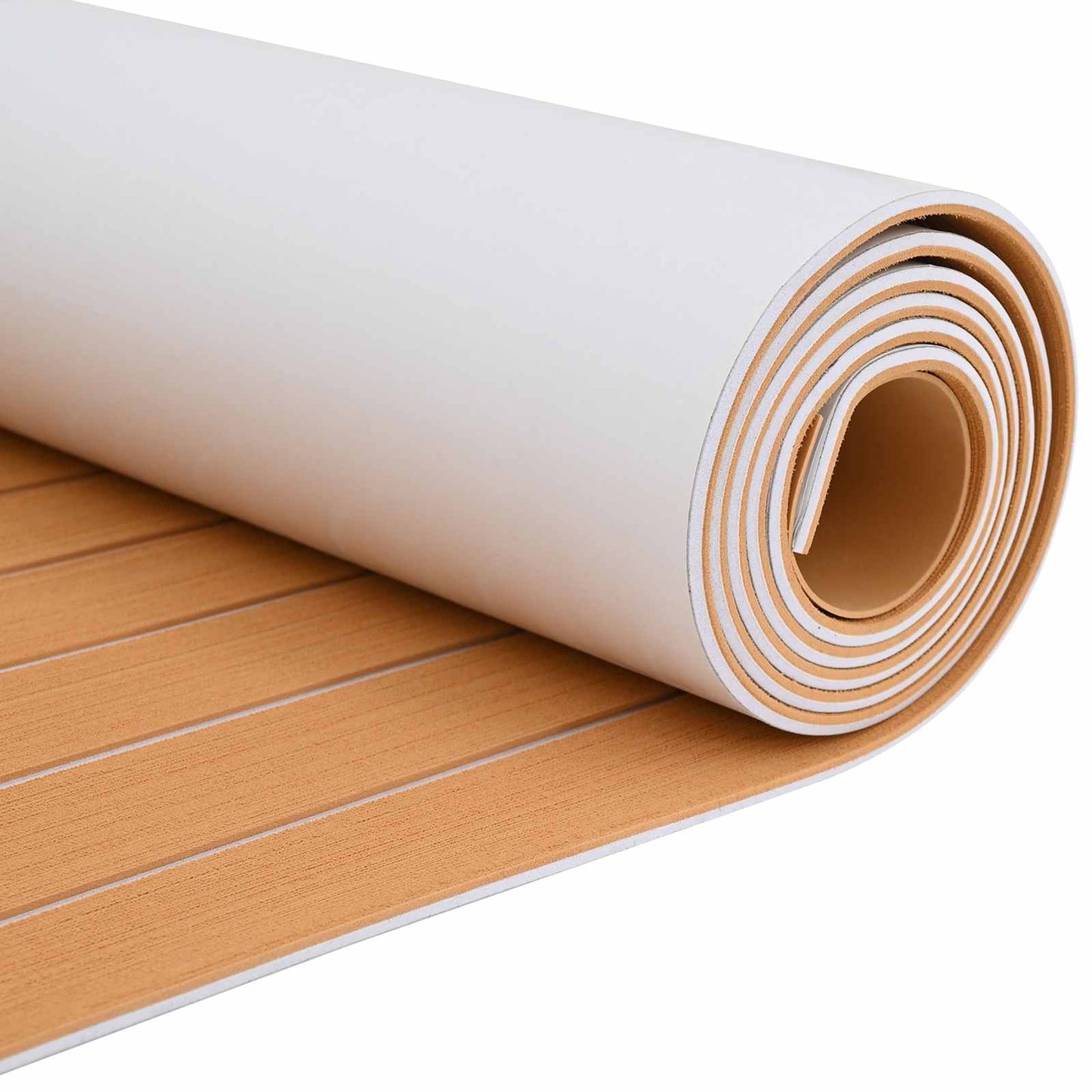 Boat Mat Striped Brown and White 240 x 60 cm EVA