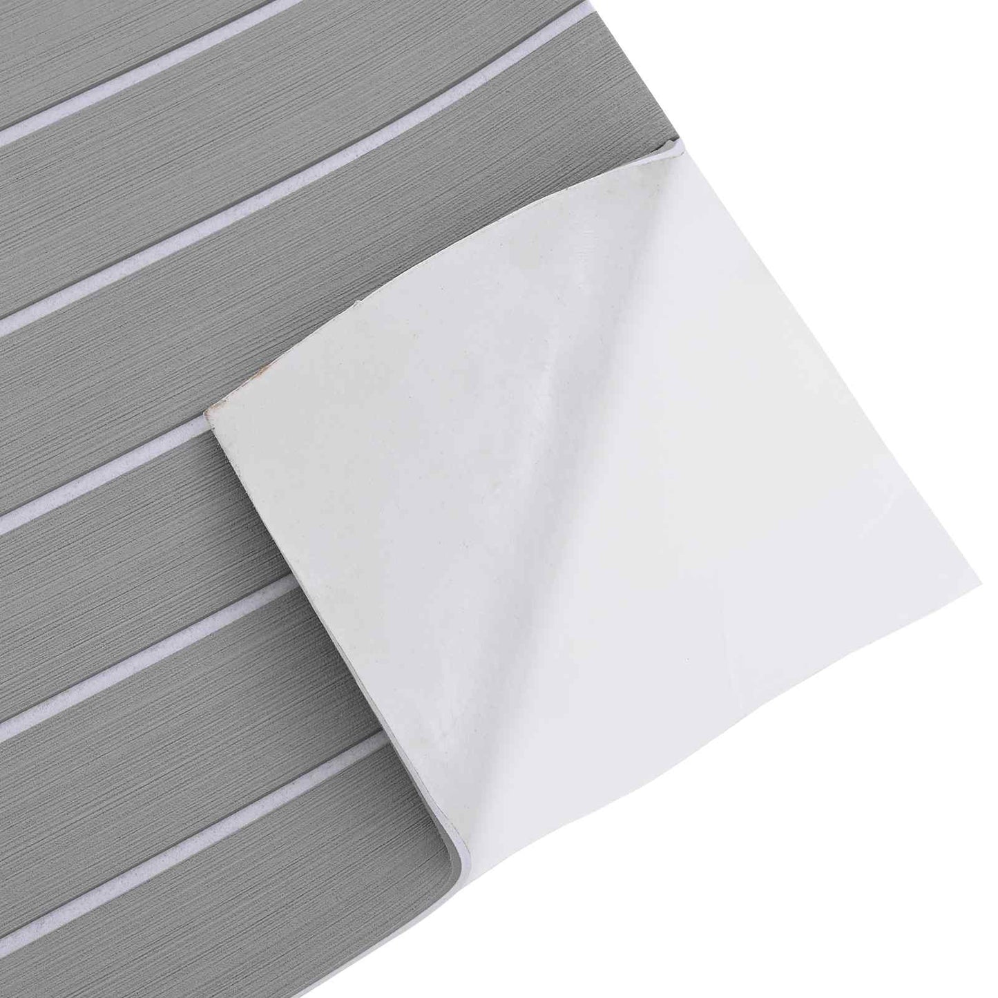 Boat Mat Striped Light Grey and White 240 x 60 cm EVA