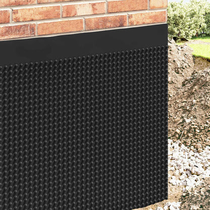 Dimpled Drainage Sheet Black 0.5 x 10 m HDPE