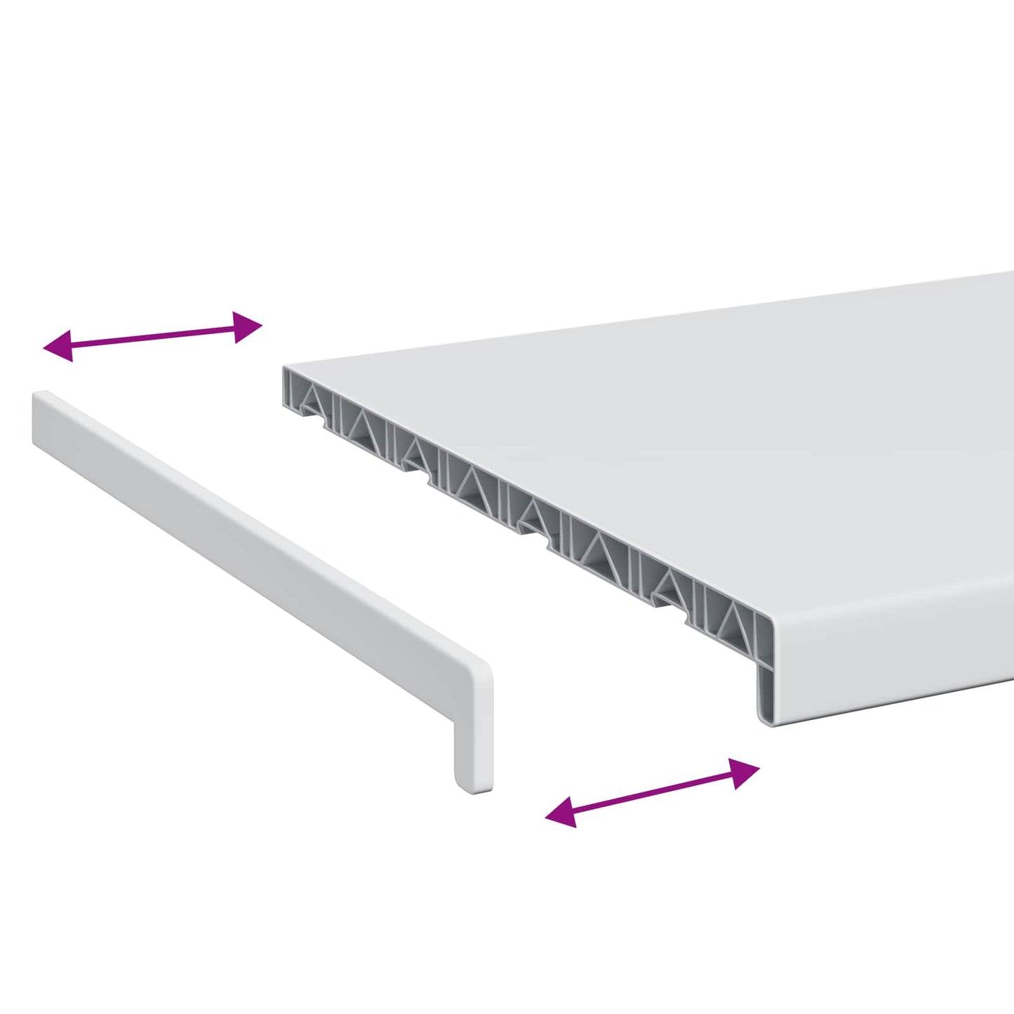 Window Sill White 60 x 45 x 4.5 cm PVC