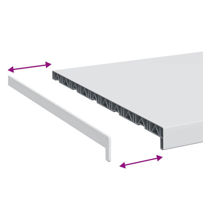Window Sill White 100 x 50 x 4.5 cm PVC