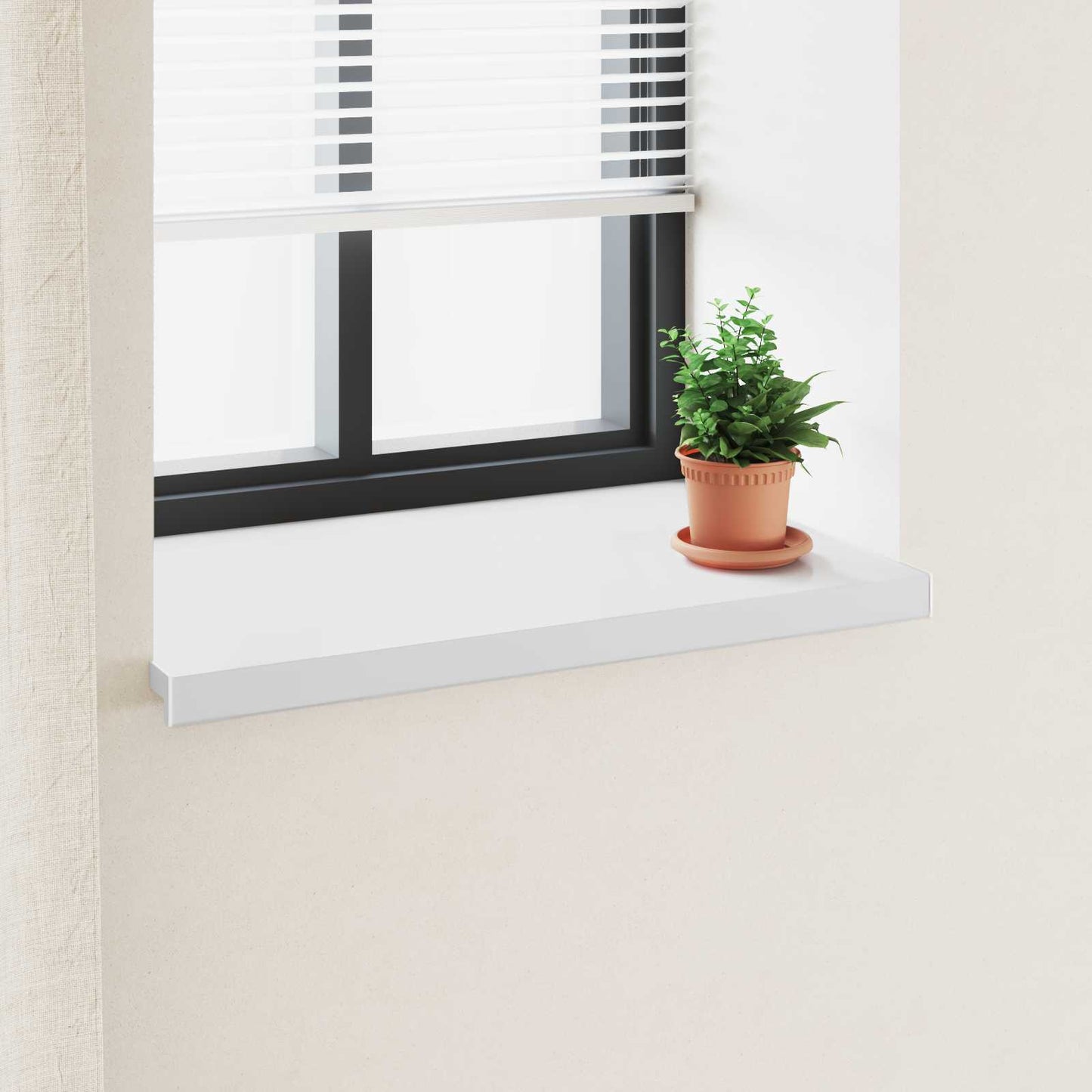Window Sill White 100 x 50 x 4.5 cm PVC
