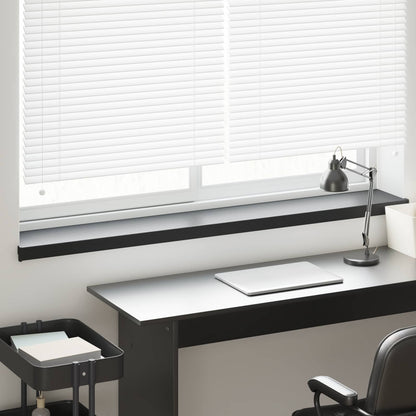 Window Sill Black with wood grain 120 x 20 x 4.5 cm PVC