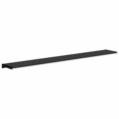 Window Sill Black with wood grain 120 x 20 x 4.5 cm PVC
