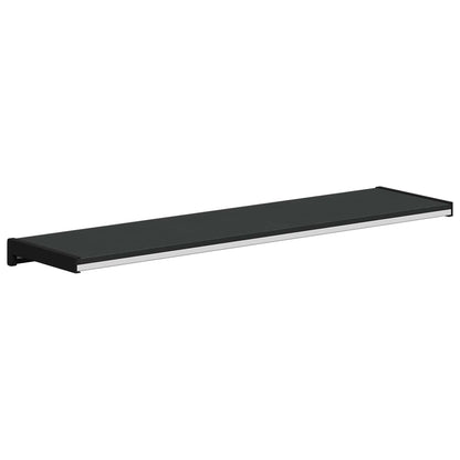 Window Sill Black with wood grain 80 x 25 x 4.5 cm PVC