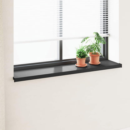 Window Sill Black with wood grain 140 x 30 x 4.5 cm PVC