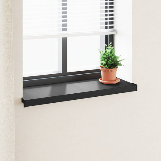 Window Sill Black with wood grain 60 x 35 x 4.5 cm PVC