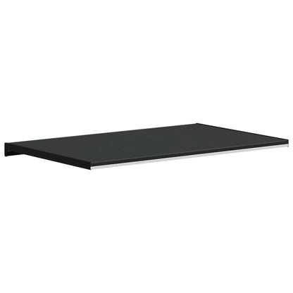 Window Sill Black with wood grain 80 x 50 x 4.5 cm PVC