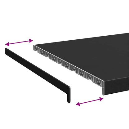 Window Sill Black with wood grain 160 x 50 x 4.5 cm PVC