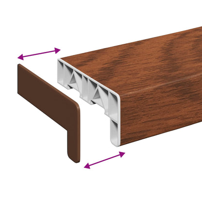 Window Sill Brown wood 120 x 10 x 4.5 cm PVC